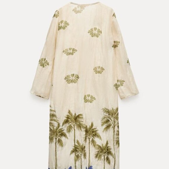 NWT ZARA PRINTED 100% RAMIE TUNIC DRESS 3390/170 Sz-S - Picture 6 of 11